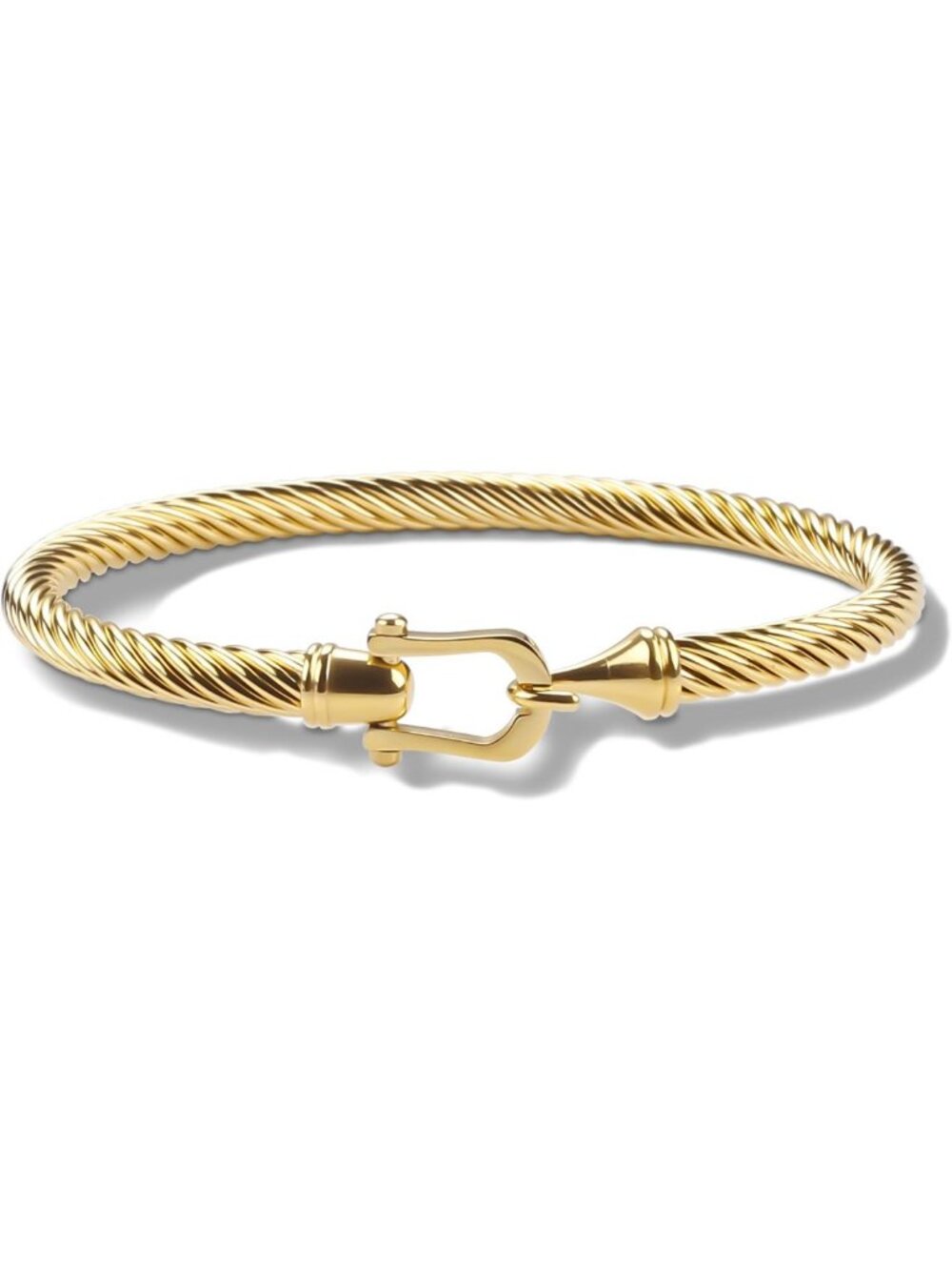 Stylish Twisted Cable Cuff Bracelet - Fine Stainless Steel Jewelry for Women